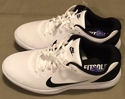 Mens Nike Infinity G Golf Shoes Fitsole White Black CT0535
