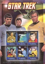 Liberia 2008 - STAR TREK - Sheet of 6 Stamps - Scott #2552 - MNH