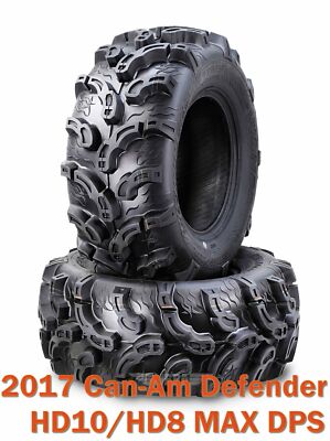 2017 Can-Am Defender HD10/HD8 MAX DPS ATV Front Tire Set 26x9-12 Super Lug Mud
