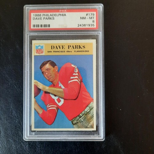 1966 Philadelphia Football #179 Dave Parks PSA 8 | eBay
