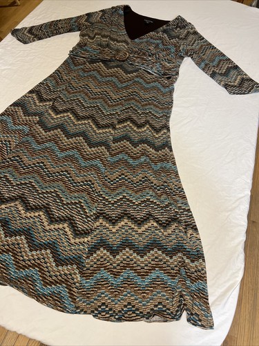 Perceptions New York Womens Size 18 - 3/4 Sleeve Multi-Color Dress Below Knee - Picture 8 of 23