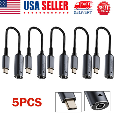 5PCS Laptop Charger TO USB Type C  Adapter Charging Cable 6006  For HP/Dell 140W