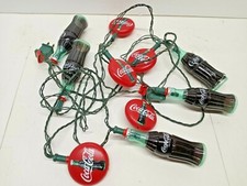 VTG COCA COLA STRING LIGHTS SET 5 BOTTLES 5 SIGNS WORKS