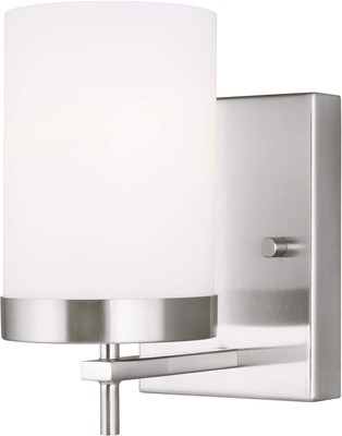 Generation Lighting 4190301EN3-962 Zire One Light Wall/Bath Sconce, Brushed Nick
