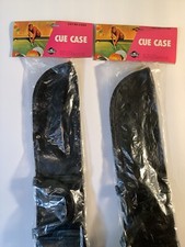 Two Pool Cue Cases Non Padded, Holds All Two Piece Cues,Black Case Zipper Front