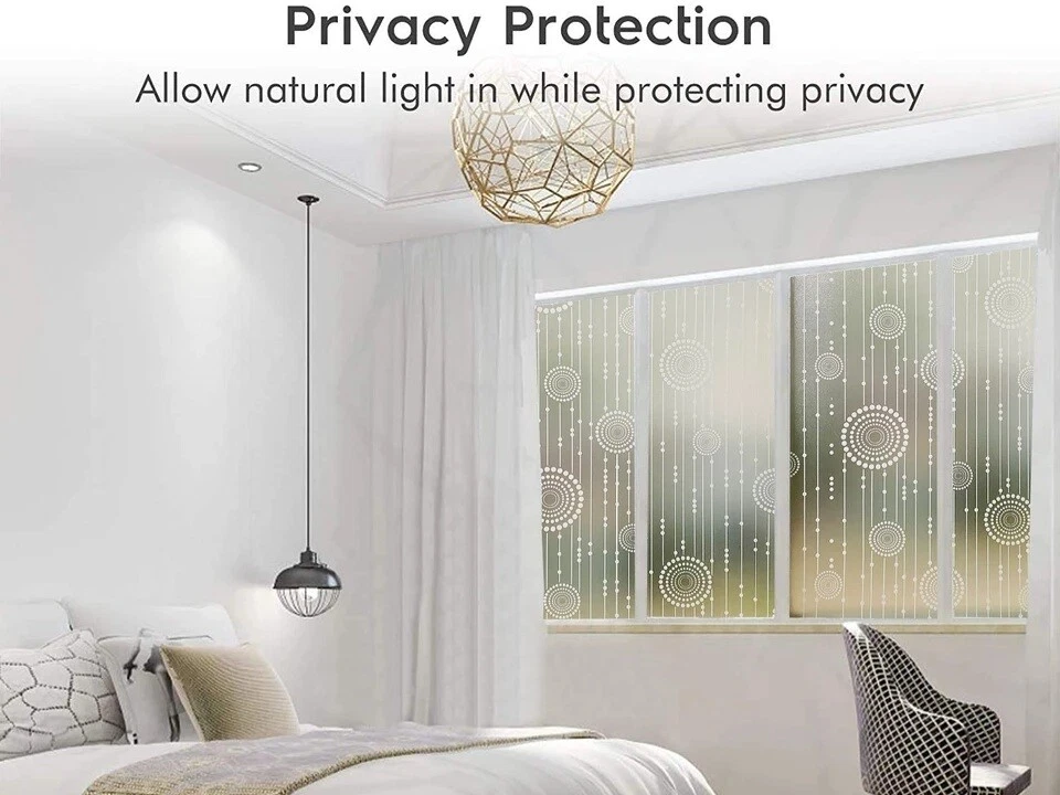 Película adhesiva autoadhesiva mate de privacidad para ventanas esmeriladas Foto 4 de 4