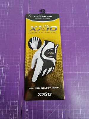 XXIO All Weather Golf Handschuh Herren Reg Left Links L (Weiss/Schwarz)