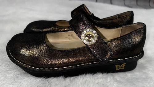 Alegria Damen Paloma Multi Soft Metallic Mary Jane Schuhe Braun EUR 40 US 9,5