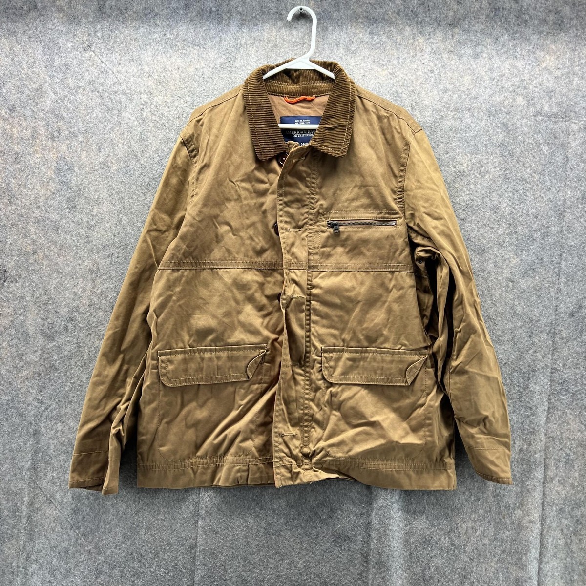 American Eagles Jacket Men XL Barn Brown Full Zip Utility Duck