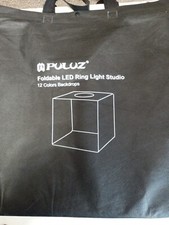 Puluz Foldable LED Ring Light Studio 12 Colors Backdrops
