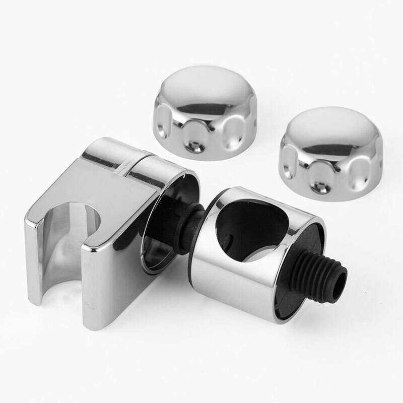 Chrome Shower Rail Head Slider Holder Adjustable 25mm Universal Bracket