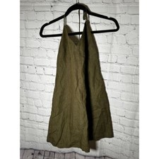 J&ANS BY DOLCE & GABBANA LADIES OLIVE GREEN HALTER LINEN DRESS SZ (28) WORN ONCE