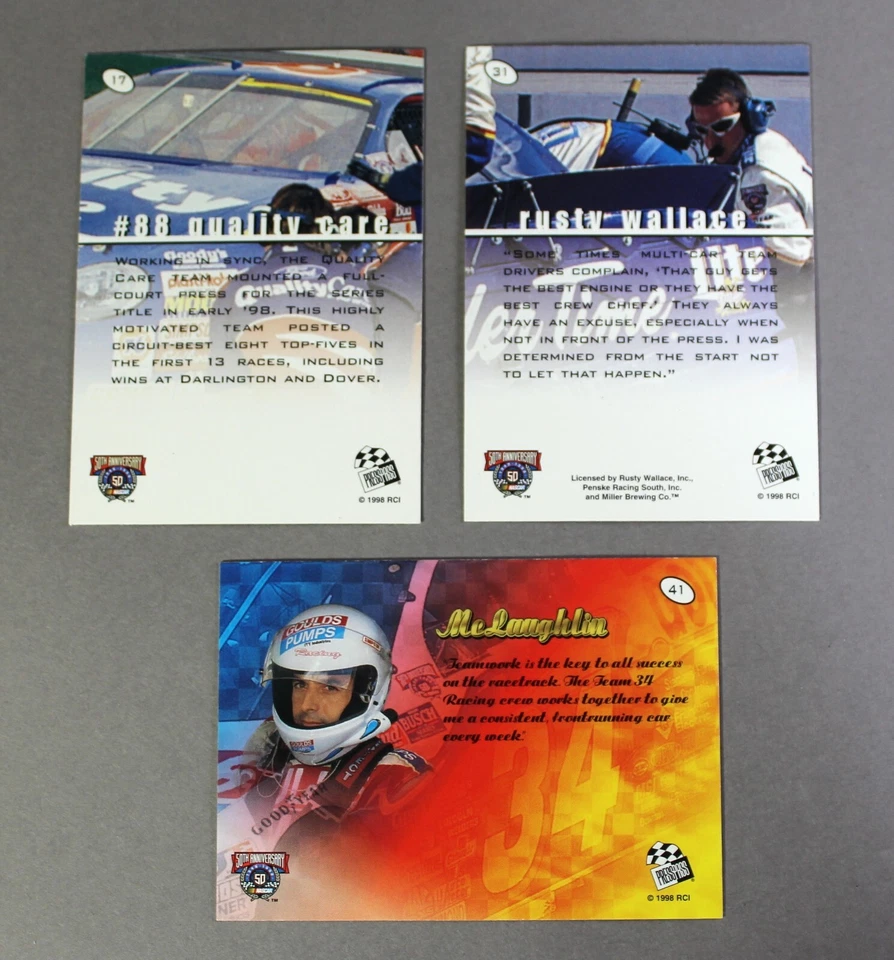1998 Press Pass Stealth NASCAR Auto Racing Sports Trading Cards - Your Choice - Image 4 of 4