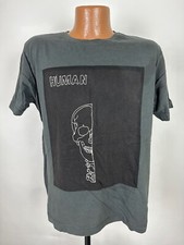 Dan Baldwin Human T-Shirt L Saatchi Gallery Modern Art Skull Slate Gray Cotton