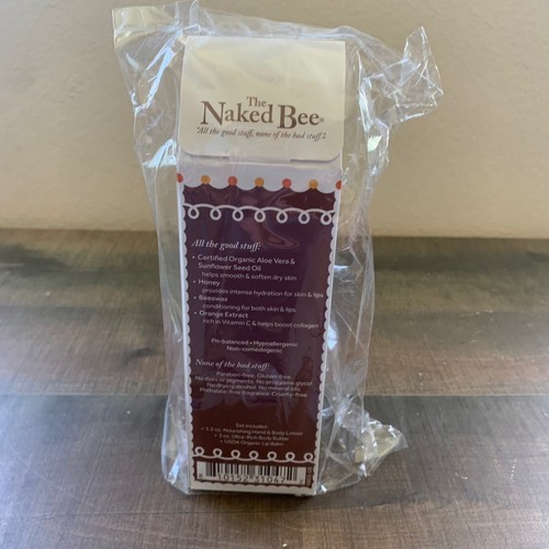 The Naked Bee Orange Blossom Honey Gift Set Lotion, Body Butter & Lip Balm New - Picture 4 of 6
