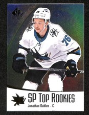2021-22 Upper Deck SP Authentic Jonathan Dahlen #TR-34 Top Rookies Sharks Card