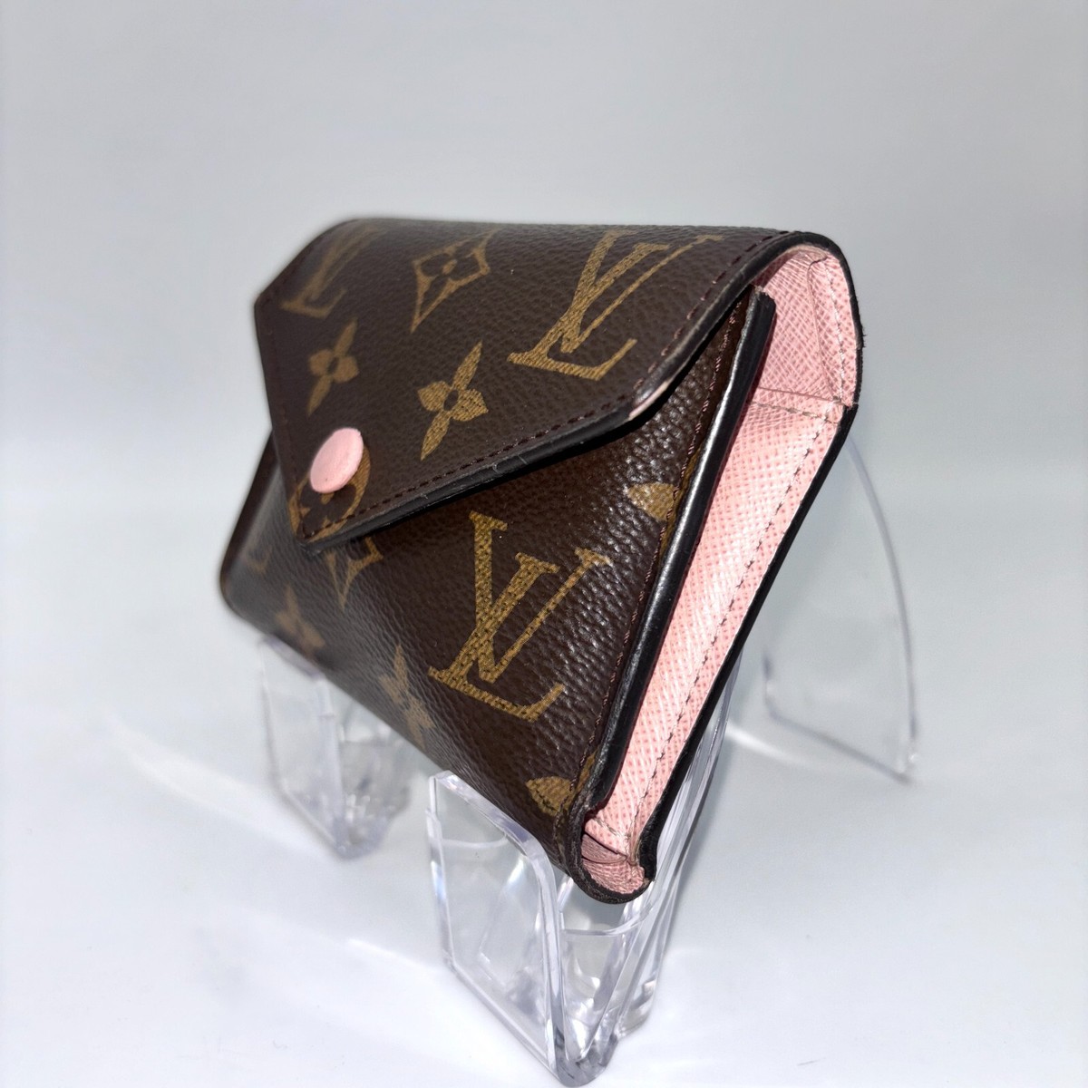 LOUIS VUITTON Monogram Victorine Wallet M62360 Used women's PINK