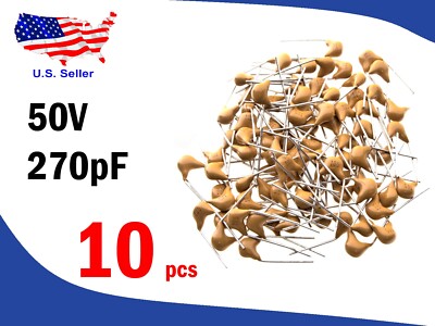 50 V 271 270pF (10 pcs) 0.27nF 0.00027uF Multilayer Ceramic Capacitors