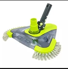 Upgrade Pool Vacuum Head with Side Brush & Universal Rotatable Hose