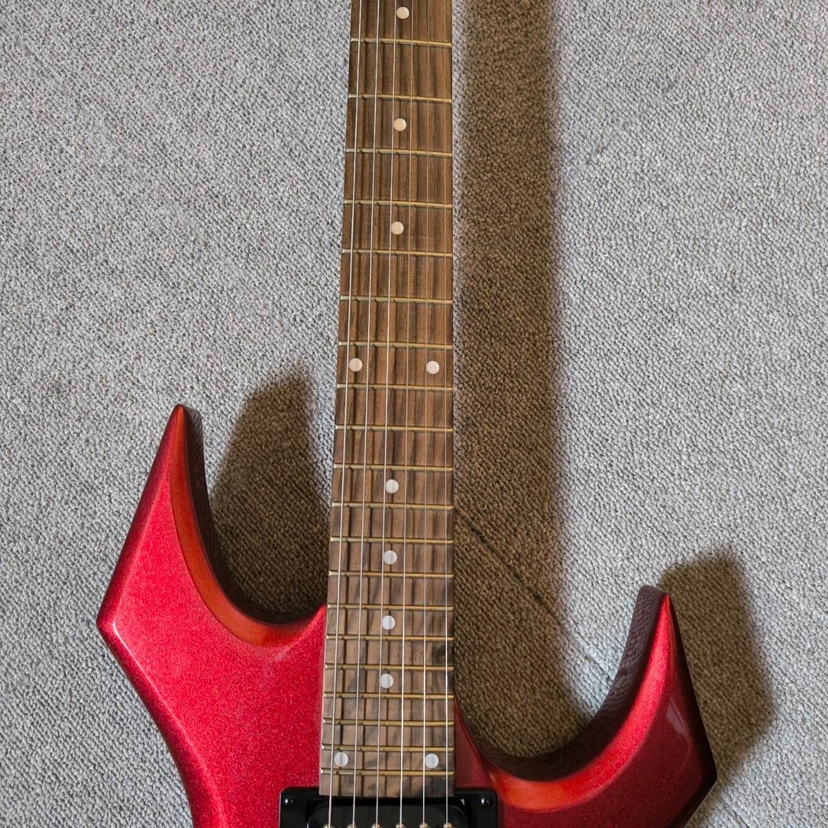 B.C. Rich Warlock Metallic Red Electric Guitar Shipping From B.C. Rich Warlock Metallic Red Electric Guitar Shipping From