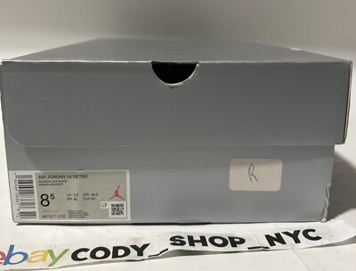 Nike Air Jordan 14 Retro Black White Men's Sizes *SHOE BOX ONLY