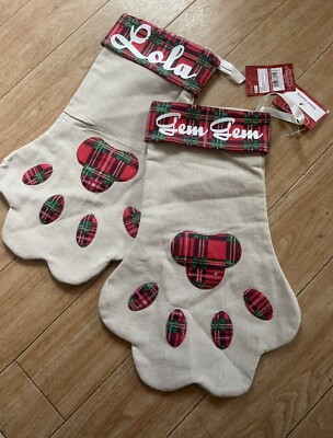 Personalisiertes Weihnachtsgeschenk Haustier Hund Katze Pfote Strumpf Socken Christbaumschmuck