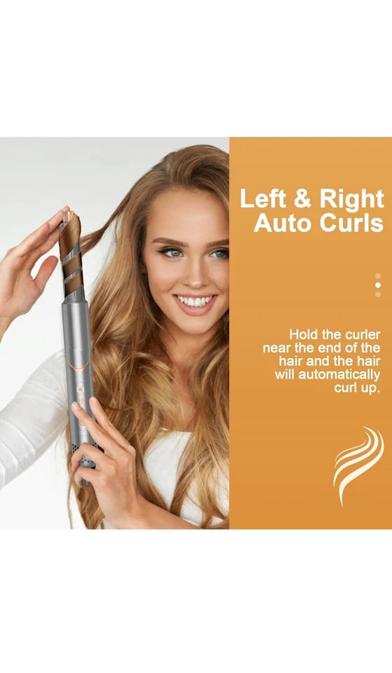 8 in 1 Hair Dryer Brush Set Air Hair Styler Curling Negative Ionic Foldable Hot - Image 4 of 4