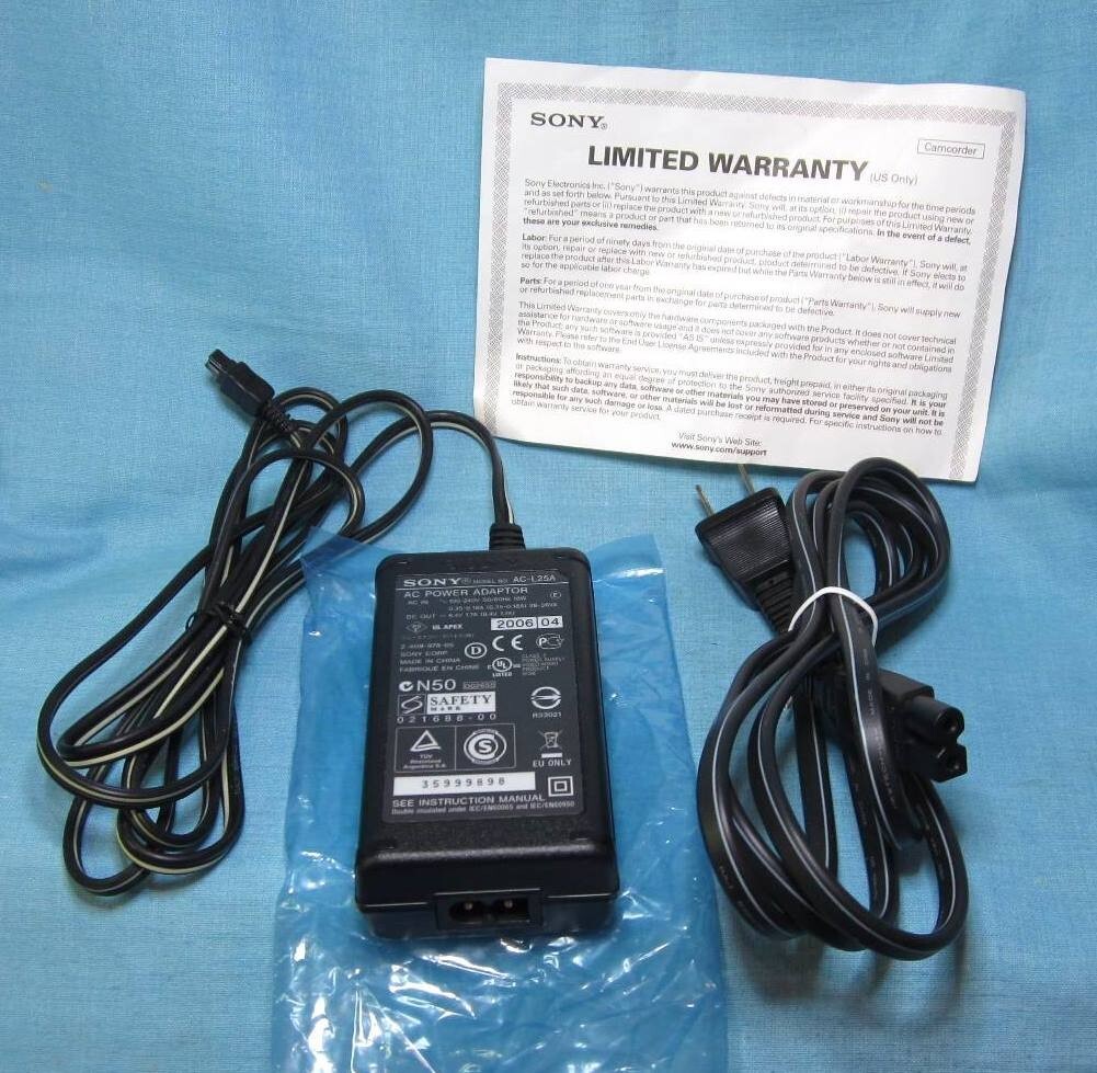 Sony HandyCam DCR-HC96 Camcorder AC Power Adapter Charger Cable-image