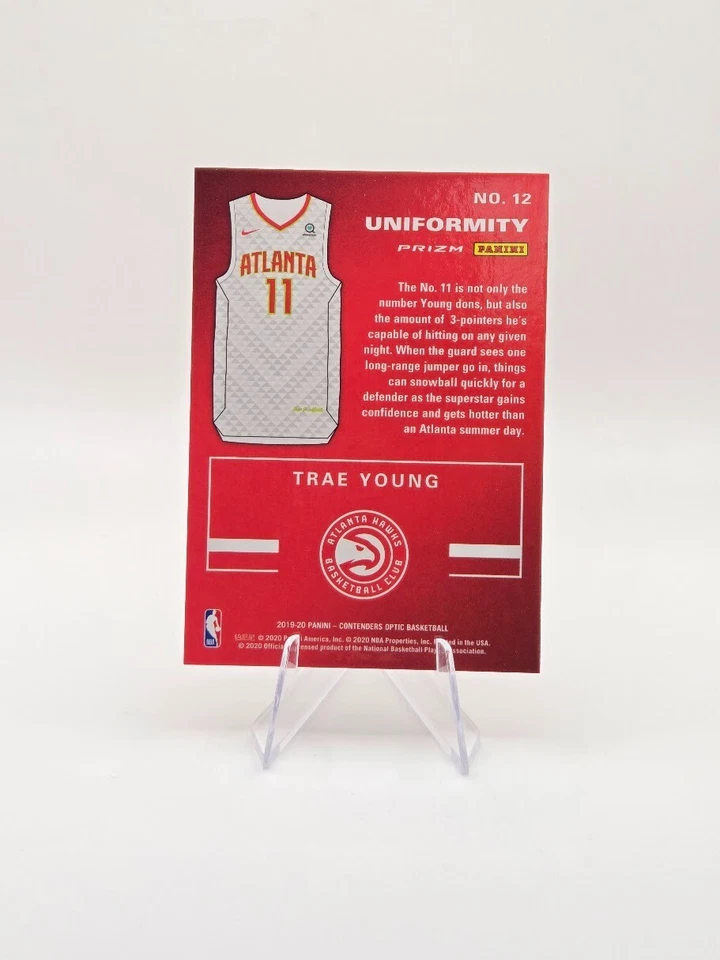 Trae Young 2019-20 Panini Contenders Optic Uniformity Red Ice SP #12 Hawks - Image 2 of 2