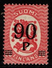 Finland 1921 Arms 90p on 20p surcharge SG228 Mint