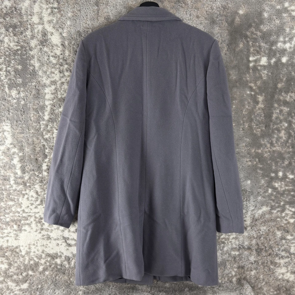 Abrigo Granate Hill Talla 8 Mezcla Lana Gris Botón a Presión Manga Larga Exterior Foto 4 de 4