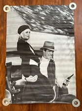 Vintage Original 1967 Bonnie And Clyde Movie Poster Large 41.5” X 29.5” Inches
