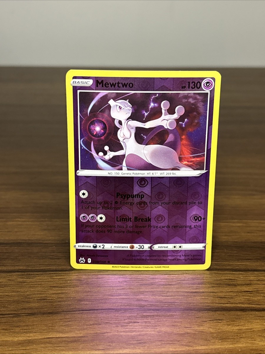 Mewtwo 059/159 Crown Zenith | Reverse Holo Rare Pokemon Card | eBay