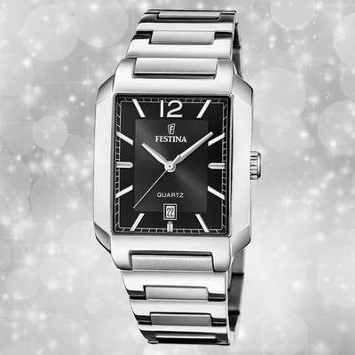 Festina Herrenuhr Edelstahl silber Festina Trend Armbanduhr UF20677/4