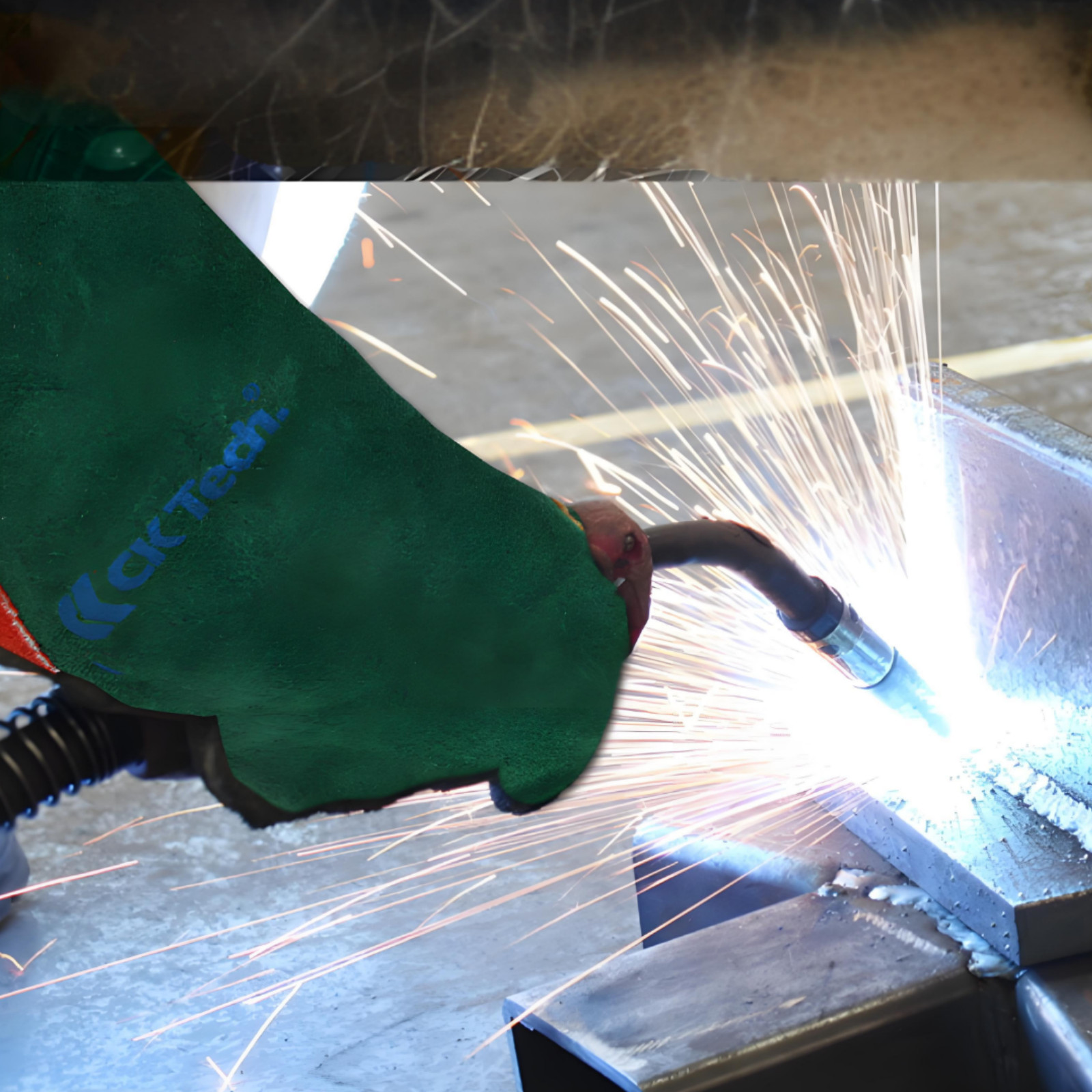 Welding Gloves Heat Resistant Cowhide Leather Work Glove Lined Safety XL