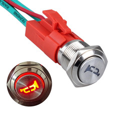 20Amp 12V-24V Horn Push Button Switch 16Mm Heavy Duty On -Off Momentary Speaker