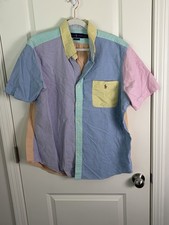 Polo Ralph Lauren Mens Classic Fit Color Block Button Short Sleeve Shirt Xl Polo Ralph Lauren Mens Classic Fit Color Block Button Short Sleeve Shirt Xl