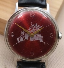 Vintage Soviet Watch POBEDA Zim WW2 Victory Banner over Reichstag USSR 1945 