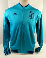 2015-16 Charlotte Hornets Aaron Harrison #9 Game Used Teal Blue Jacket L2 12