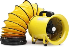 8/10" Utility Blower Fan 195W 1070 CFM Ventilator Fume Extractor w Duct Hose
