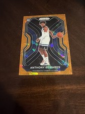 Anthony Edwards 2020-21 Panini Prizm #258 Orange Prizm Rookie Card Rare, Nice!
