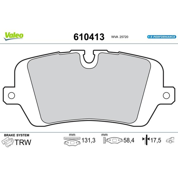 Valeo BremsbelÄGe Satz Hinten Passend FüR Land Rover Defender Discovery Range-image