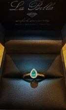 Ring gold 585 gebraucht Diamant Smaragd 0,045ct