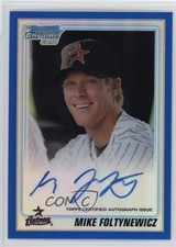 2010 Bowman Draft Chrome Prospects Blue Refractor /150 Mike Foltynewicz Auto 7d0