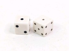 Parker Brothers 1974 Monopoly Replacement Piece 2 Dice Anniversary Edition Vtg