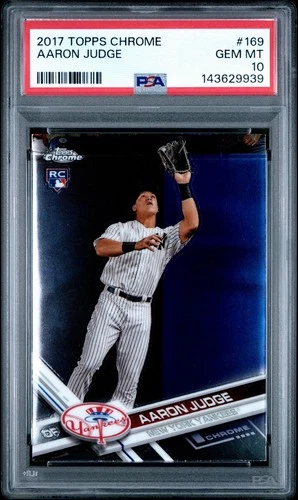 2017 Topps Chrome Aaron Judge ROOKIE RC #169 PSA 10 GEM MINT Yankees