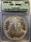 1882-CC Morgan Silver Dollar *********MS65****** ICG