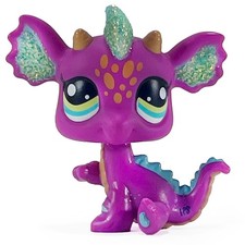 Mini Pet Shop Blue Eyes Animals LPS Action Figure Toys Pink Glitter Dragon Gift
