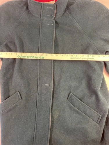 Mackintosh New England Wool Coat Dark Green Red Lined size men’s M image 7