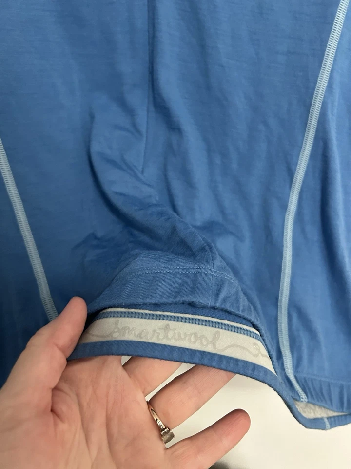 Smartwool Jersey Ciclismo Lana Merino Mujer Talla Mediana Azul Foto 3 de 4